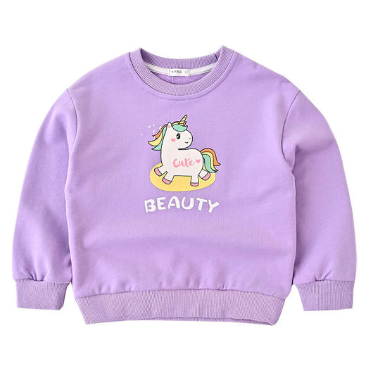 【卡通小可爱卫衣】儿童卡通毛圈套头卫衣女童纯棉螺纹领长袖打底衫春秋新款宝宝服装 商品图4