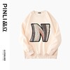 PINLI品立2022秋冬新款男士贴布字母圆领套头休闲卫衣BG223309032 商品缩略图5