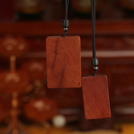 天然雷击枣木圆角无事牌正能量吊坠 商品图5