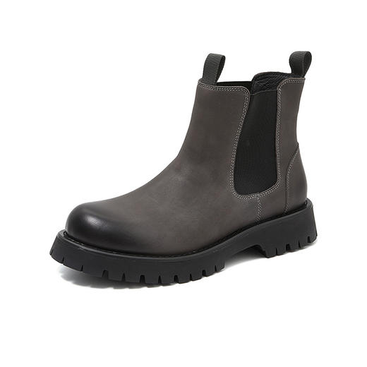 西遇厚底切尔西靴男秋冬季新款英伦风马丁靴增高短靴男靴子22225687 商品图0