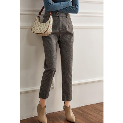 【哥弟同厂 专柜品质！】秋冬王炸神裤 加厚毛呢烟管裤 显瘦显高挑 版型超赞 商品图3