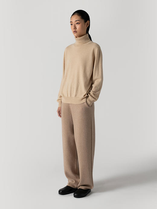 322工房经典再造纯羊绒高领打底衫2022年秋冬新款纯色针织套头衫 商品图4