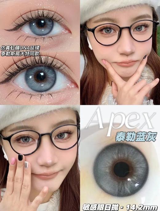 BollyCon 日抛 泰勒蓝灰 apex 蓝色 直径14.2mm着色13.2mm 商品图4