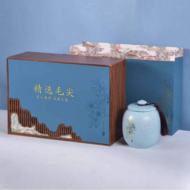 特尊2024新茶毛尖明前春茶高山绿茶山语陶瓷礼盒
