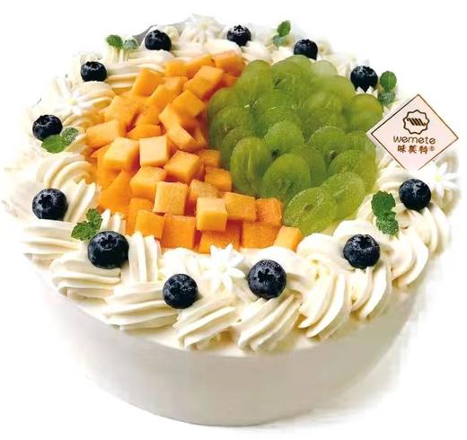 味美特“芒果甜心”鲜果奶油水果蛋糕-采用芒果、猕猴桃为主打水果进行搭配 商品图0