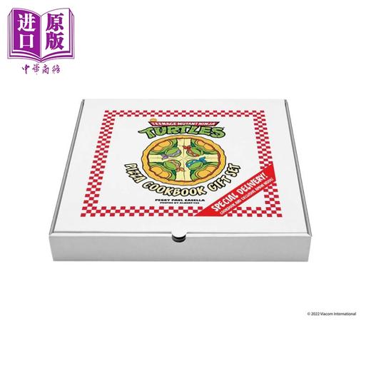 【中商原版】忍者神龟 食谱书 含围裙 披萨食谱礼品礼盒套装 英文原版 Teenage Mutant Ninja Turtles Pizza Cookbook Gift 商品图1