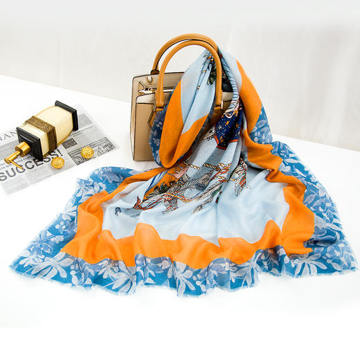 鑫缘  精纺羊绒方巾 GD0027 商品图4