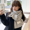 韩系ins潮款洋气软糯纯色百搭羊毛围巾个性秋冬季保暖披肩围脖 商品缩略图0