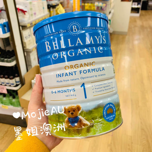 Bellamy贝拉米有机天然婴儿奶粉900g一段（0-6个月） 商品图0