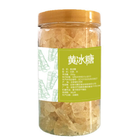 云南多晶老冰糖 纯甘蔗压榨熬制黄冰糖250g/500g袋 罐装包邮 商品图3