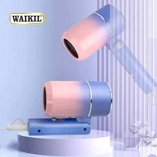 【大风力 恒温不伤发】WAIKIL网红爆款吹风筒家用学生宿舍锤子蓝光吹风机三档调节电吹风 商品图0