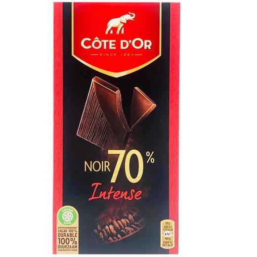 克特多金象70%可可黑巧克力排装100g 商品图0