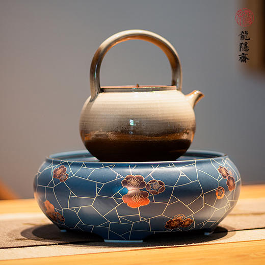 厂家直发 龙隐斋电陶炉煮茶专用家用小型功夫茶具电茶炉智能静音可定时烧水煮茶炉 蓝地冰梅 商品图4