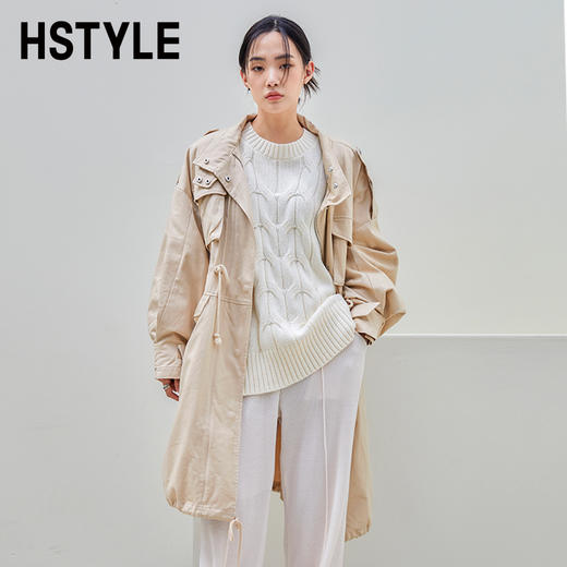 韩都衣舍派克服棉服2022新款秋装女装宽松ins潮可拆外套JM10370 商品图0