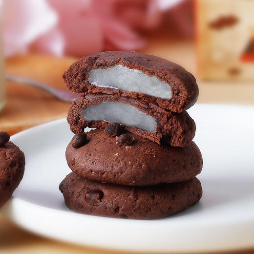 「3款口味！软糯打糕」法思觅语巧克力草莓抹茶味打糕派 软糯小吃夹心曲奇零食144g 商品图1