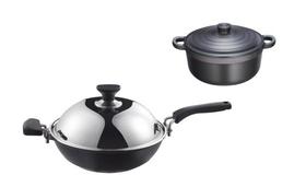 【直发】欧美达 - 999元铸造锅套装_炒锅 + 煲仔锅