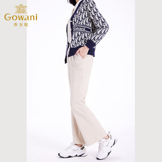 乔万尼休闲裤女秋冬新款宽松直筒高腰显瘦浅色长裤EF4F213 商品图2