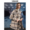 VIMAGE纬漫纪冬季新款复古宽松大衣外套V1814417 商品缩略图2