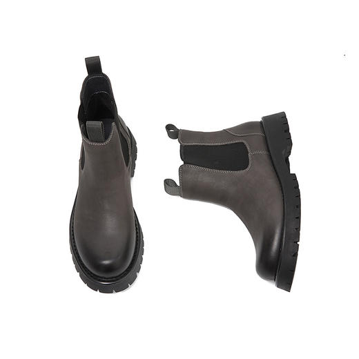 西遇厚底切尔西靴男秋冬季新款英伦风马丁靴增高短靴男靴子22225687 商品图3