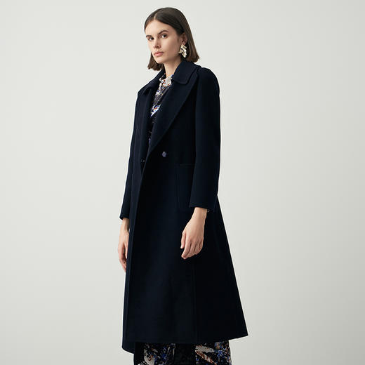 EITIE爱特爱冬季新款气质翻领中长款大衣外套7214925 商品图2