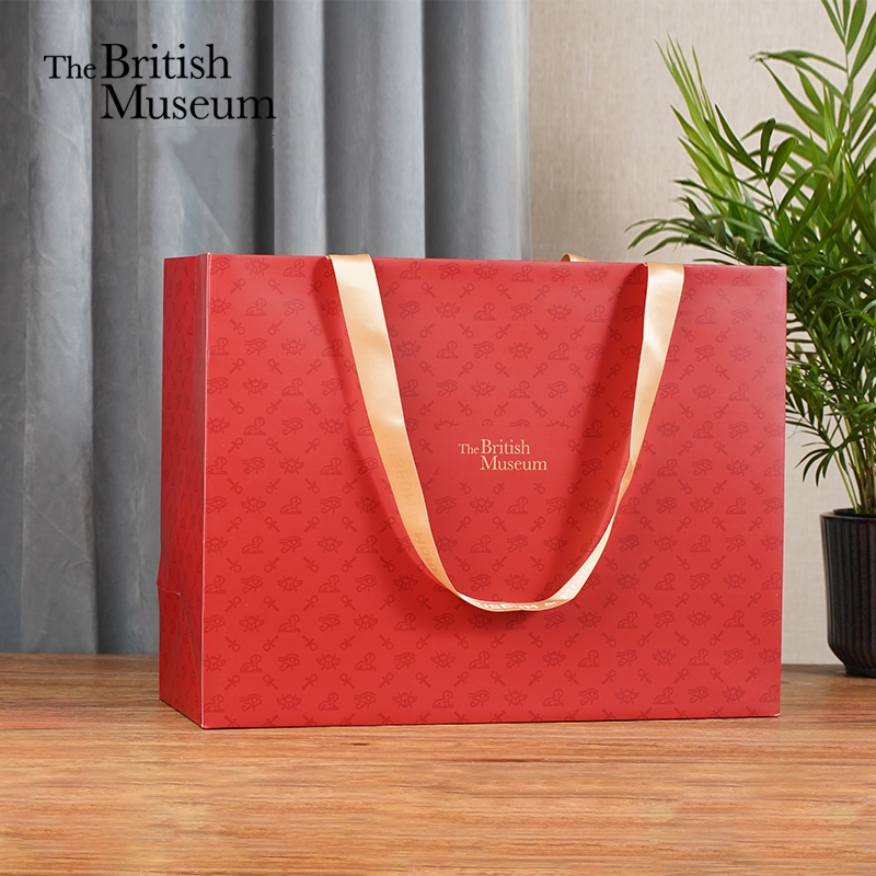 大英博物馆logo系列埃及老花纹礼品袋包装袋手提袋（搭配店内其他产品组合销售，单拍不发货）
