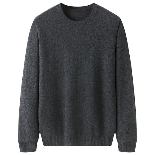 【100%羊毛】【新款DX】大依优型大码男装纯羊毛衫毛衣针织套头圆领打底衫加肥加大男士 商品图5