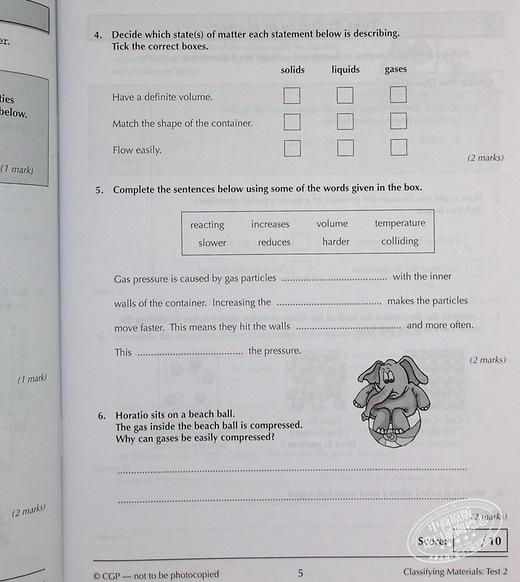 预售 CGP KS3 Science 10-Min Tests Complete:Biology,Chemistry,Physics 初中 科学10分钟测试包 生物 化学 物理 商品图6