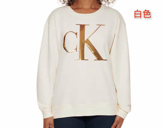 CK 女士圆领亮片卫衣 抓绒的！冬季外面搭个羽绒服就可以出门了，美国🇺🇸直邮特价298元🉐包税包邮到手 商品图7