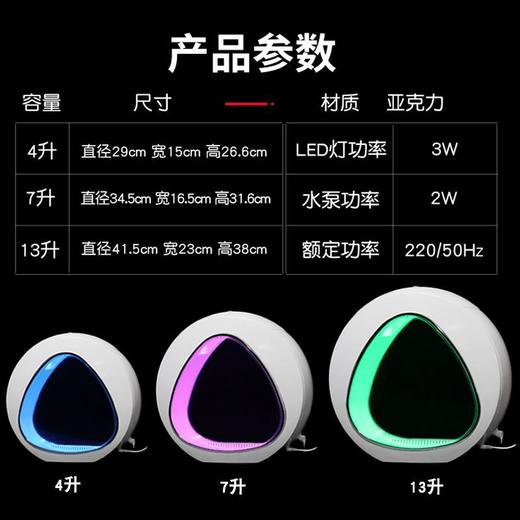 水母缸活物生态造景客厅桌面宠物卧室观赏鱼缸恒温养殖专用水族箱 商品图4