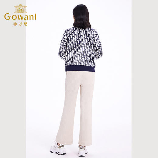 乔万尼休闲裤女秋冬新款宽松直筒高腰显瘦浅色长裤EF4F213 商品图4