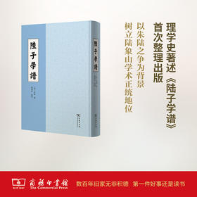 陆子学谱 〔清〕李绂撰 杨朝亮点校 商务印书馆