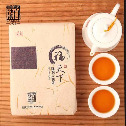 黑茶丨白沙溪  2022年 福天下 （蓝印5375）陈润天茯茶 800g 商品图3