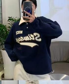 学生休翻领卫衣