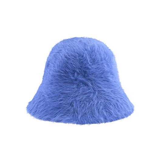 帽子女兔毛渔夫帽日系百搭冬季保暖遮脸盆帽防寒毛绒水桶帽显脸小 商品图4