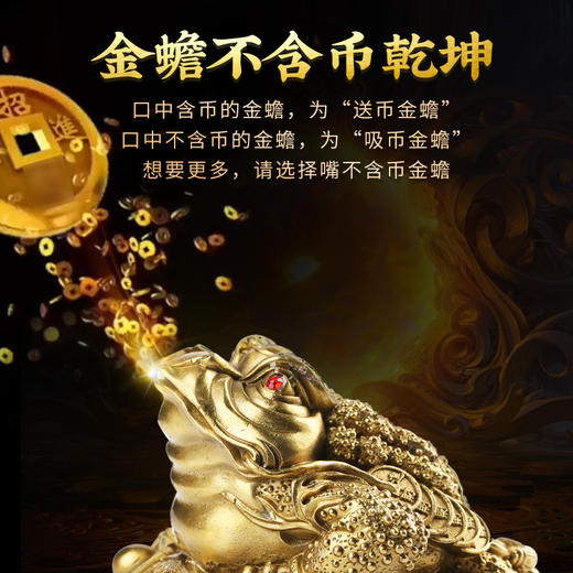 【金缠万贯】灵机生活馆 黄铜进宝金蟾摆件 吞金祥兽 商品图1