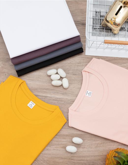 简约挺括 ｜190g高端多色双面丝光棉长袖棉T/白T （3件包邮） 商品图4