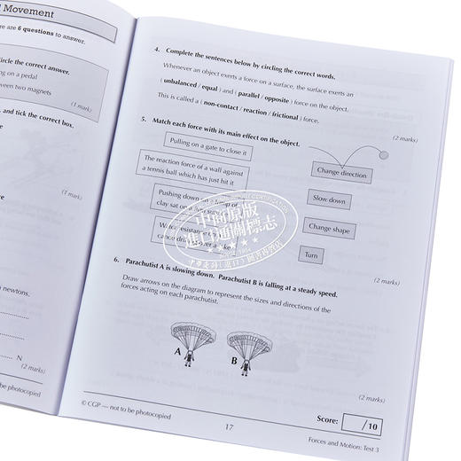 预售 CGP KS3 Science 10-Min Tests Complete:Biology,Chemistry,Physics 初中 科学10分钟测试包 生物 化学 物理 商品图3