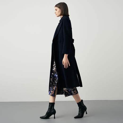 EITIE爱特爱冬季新款气质翻领中长款大衣外套7214925 商品图3