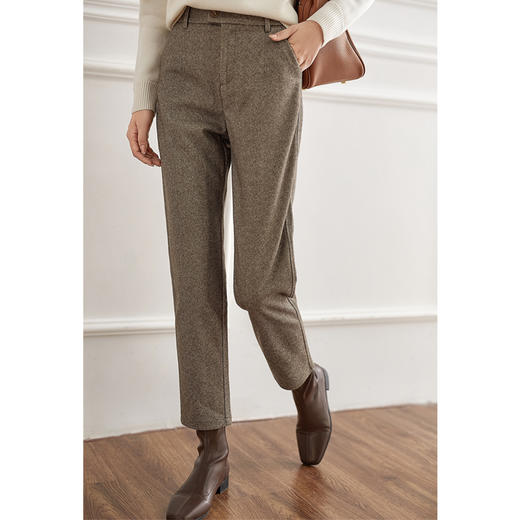 【哥弟同厂 专柜品质！】秋冬王炸神裤 加厚毛呢烟管裤 显瘦显高挑 版型超赞 商品图0