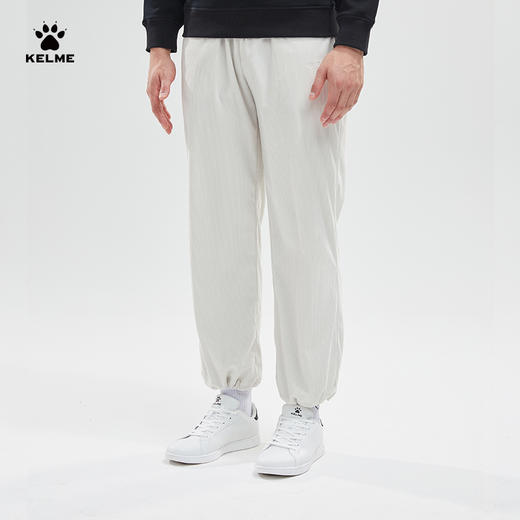 卡尔美美式运动裤男2022秋冬新款灯芯绒抽绳束脚针织长裤潮 商品图1