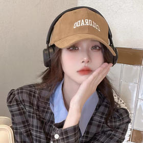 秋冬季新款百搭韩版棒球帽子女士简约字母休闲显脸小鸭舌帽子男士