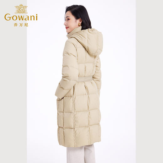 乔万尼羽绒服女款新款中长款收腰加厚立领保暖EF4T173 商品图3
