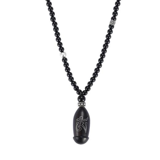 药师佛黑玛瑙项链 车挂 紫光檀镶嵌种子字  925银配件 西藏祝福礼物 商品图7