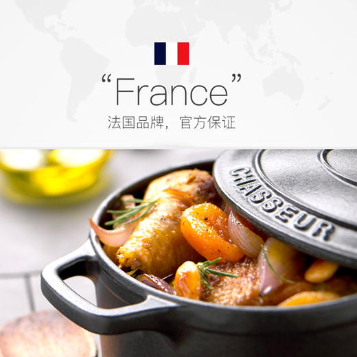 法国进口CHASSEUR珐琅锅铸铁锅家用煲汤锅炖锅燃气电磁炉 商品图5