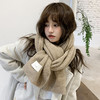 韩系ins潮款洋气软糯纯色百搭羊毛围巾个性秋冬季保暖披肩围脖 商品缩略图1