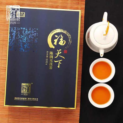 黑茶丨白沙溪  2022年 福天下 （蓝印5375）陈润天茯茶 800g 商品图2