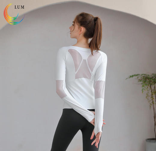 LUM39771露檬新款瑜伽长袖双面磨毛面料 商品图4
