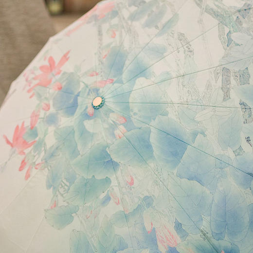 羽诗制造出品 鲍海斌老师原作凝翠16骨晴雨伞 商品图1