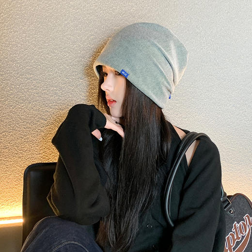 【简易潮流 百搭时尚】潮流新款堆堆帽子女秋冬时尚个性套头帽男休闲出行轻薄舒适月子帽 商品图2
