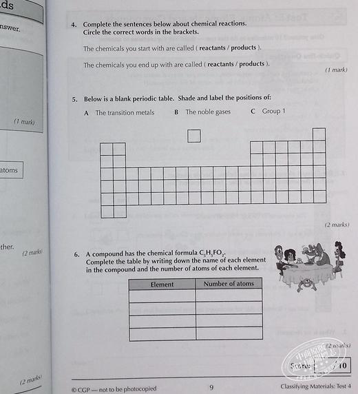 预售 CGP KS3 Science 10-Min Tests Complete:Biology,Chemistry,Physics 初中 科学10分钟测试包 生物 化学 物理 商品图8